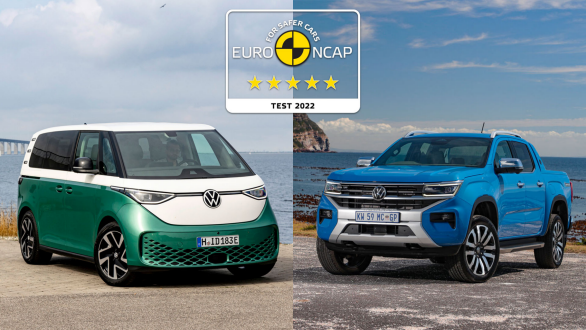 5 stjärnor för säkerhet från Euro NCAP till både ID. Buzz och nya Amarok