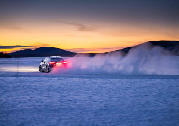 Produktionsnära Audi på tester i norr