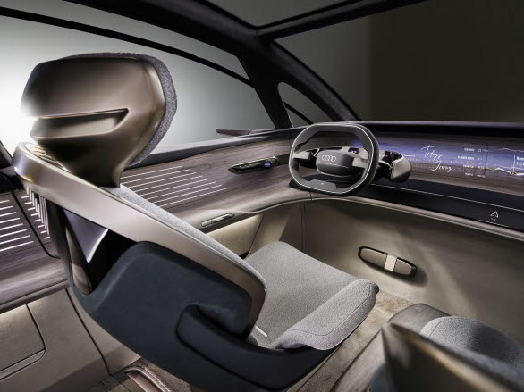 Visionära Audi urbansphere concept är designad med interiören i fokus