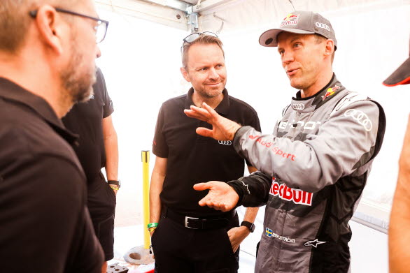 Rolf Michl, chef Audi Motorsport, Mattias Ekström